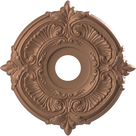 Ekena Millwork Attica Thermoformed PVC Ceiling Medallion Fits Canopies up to 5 5/8-in., Aged Copper CMP16ATCAC